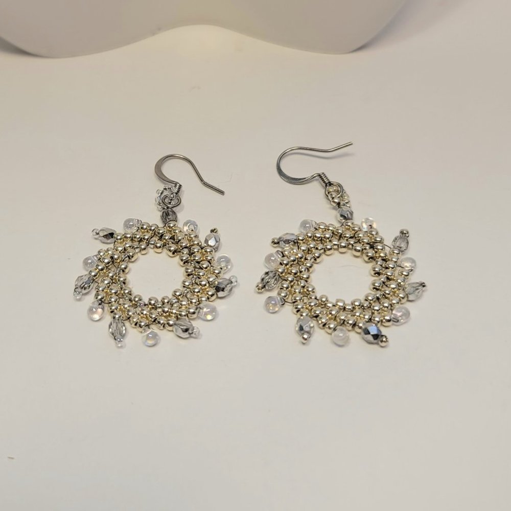 Silver Moon Earrings - Picture 4 of 5